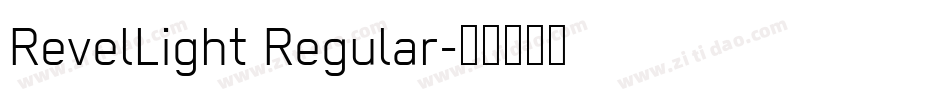 RevelLight Regular字体转换